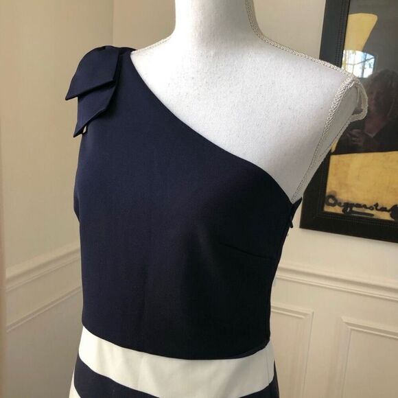 Ted Baker Hilila One Shoulder Stripe Dress NWT TB3 US8 - Picture 5 of 12